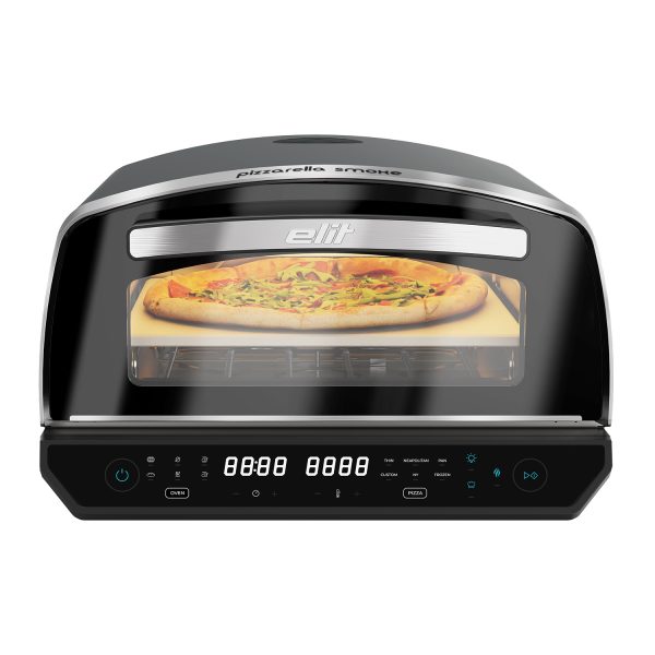 PizzarellaSmoke_open_pizza Pizzarella Smoke - električni pekač za grill i pizzu
